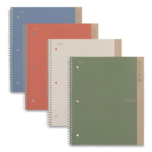 Recycled Notebook, 1-Subject, Medium/College Rule, Randomly Assorted Cover Color, (100) 11 x 8.5 Sheets
