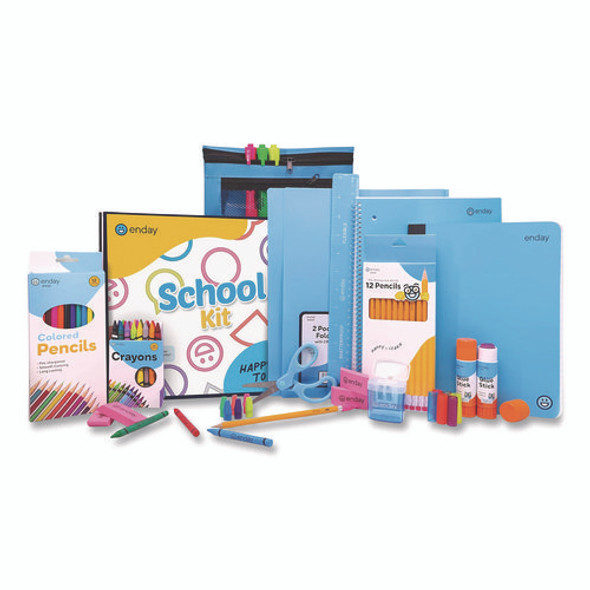 Back to School Supplies Kit for Grades K-5, Blue