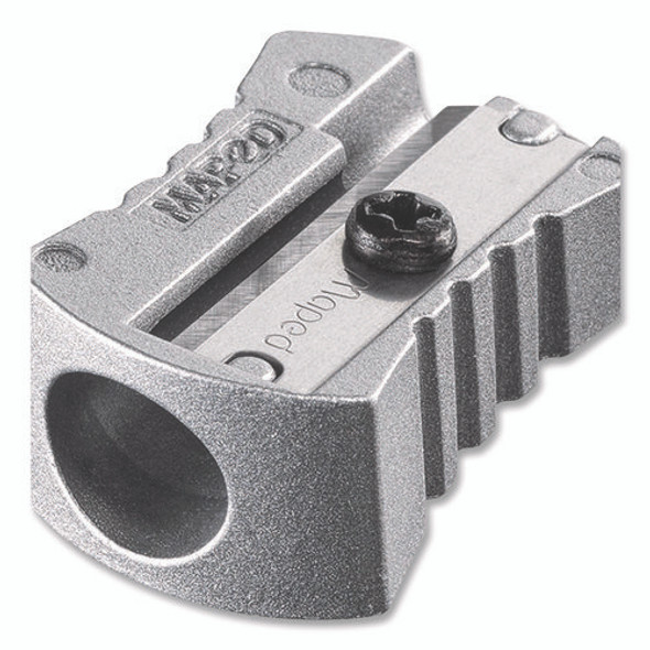 Classic 1-Hole Metal Pencil Sharpener, 2.26 x 0.49 x 4.33, Silver