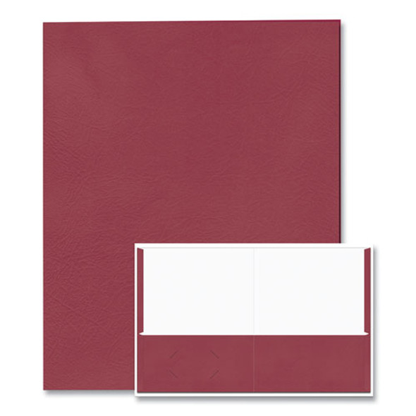 Pocket Folder, 0.5" Capacity, 11 x 8.5, Scarlet, 25/Box, 10 Boxes/Carton