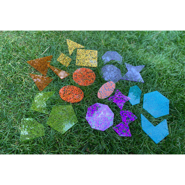 Rainbow Glitter Shapes - Set of 21 - 7 Colors - Explore Colors and Early Geometry Rainbow Glitter Shapes - Set of 21 - 7 Colors - Explore Colors and Early Geometry