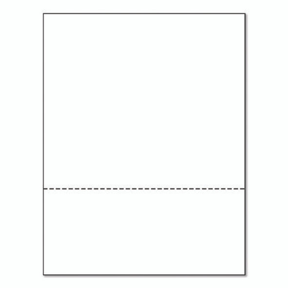 Perforated Paper, 92 Bright, Perforated 3.5" from Bottom, 8.5 x 11, White, 500 Sheets/Ream, 5 Reams/Carton