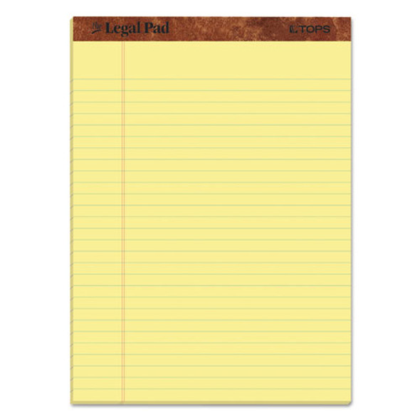 "The Legal Pad" Ruled Perforated Pads, Wide/Legal Rule, 50 Canary-Yellow 8.5 x 11 Sheets, 3/Pack