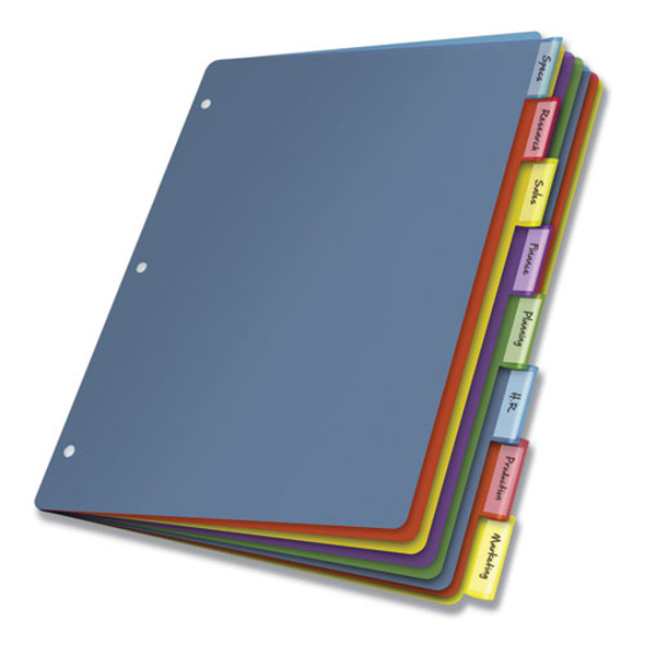 Poly Index Dividers, 8-Tab, 11 x 8.5, Assorted, 4 Sets Poly Index Dividers, 8-Tab, 11 x 8.5, Assorted, 4 Sets