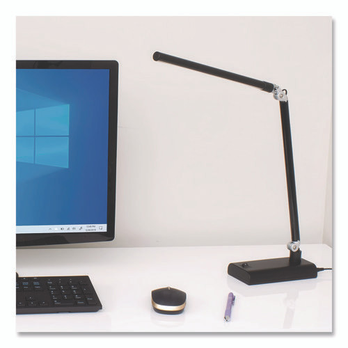LED Desk Lamp, 7w x 3.5d x 14.5h, Black