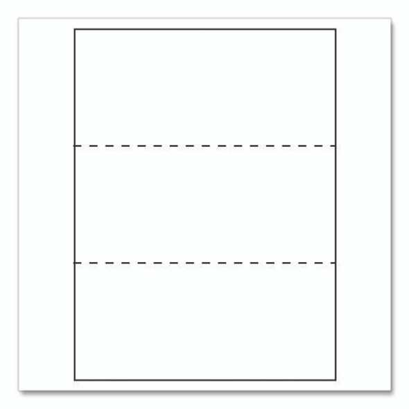 Custom Cut-Sheet Copy Paper, 92 Bright, Micro-Perf Every 3.66", 20 lb Bond, 8.5 x 11, White, 500 Sheets/Ream, 5 Reams/Carton