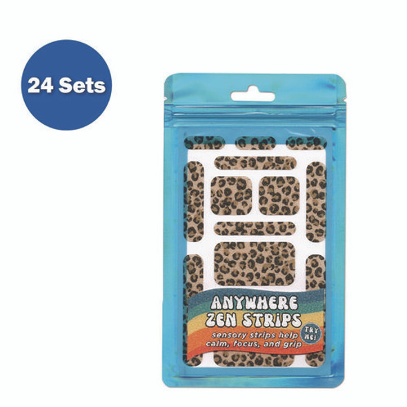 Anywhere Zen Strips, Sandy Cheetah Print, Assorted Colors, 13/Set, 24 Sets/Carton