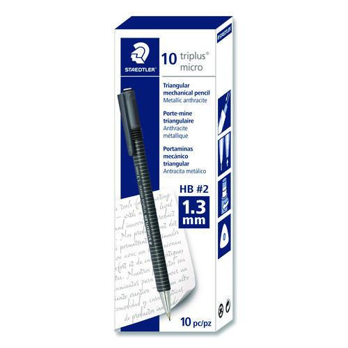 Mechanical Pencils, 1.3 mm, HB (#2), Black Lead, Pearl Barrel, 10/Box