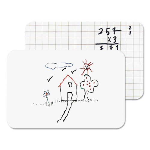 Dry Erase Lap Board, 11.88" x 8.25", White Surface