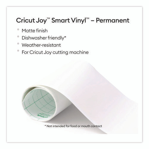 Joy Permanent Smart Vinyl for Assorted Surfaces, 5.5 x 120, White