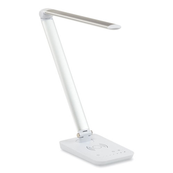 Vamp LED Wireless Charging Lamp, Multi-pivot Neck, 16.75" High, Silver Vamp LED Wireless Charging Lamp, Multi-pivot Neck, 16.75" High, Silver