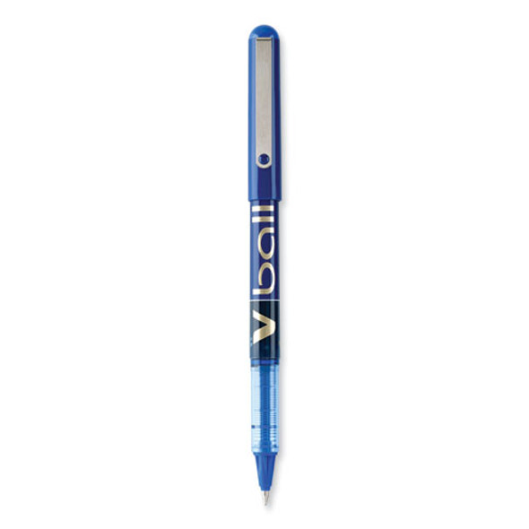 VBall Liquid Ink Rollerball Pen, Stick, Fine 0.7 mm, Blue Ink, Blue/Clear Barrel, Dozen VBall Liquid Ink Rollerball Pen, Stick, Fine 0.7 mm, Blue Ink, Blue/Clear Barrel, Dozen