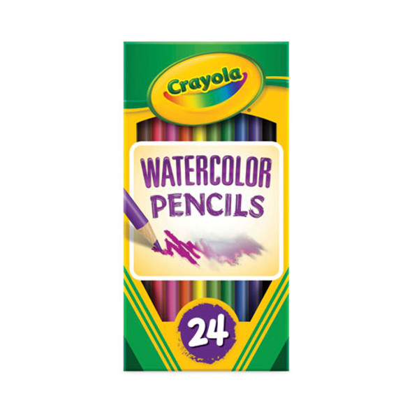 Watercolor Pencil Set, 3.3 mm, 2B, Assorted Lead and Barrel Colors, 24/Pack
