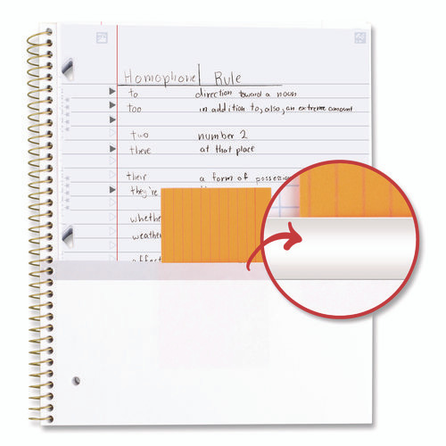 Brushy Moves Pastel Waves Design Notebook w/ Study App, 1-Subject, Wide/Legal Rule, Assorted Cover Color, (80)11 x 8.5 Sheets