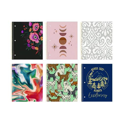 Studio Series Notebook, 1-Subject, Medium/College Rule, Randomly Assorted Cover Color, (70) 11 x 9 Sheets