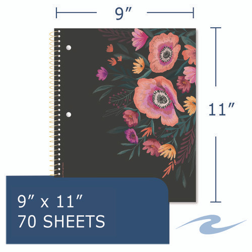 Studio Series Notebook, 1-Subject, Medium/College Rule, Randomly Assorted Cover Color, (70) 11 x 9 Sheets