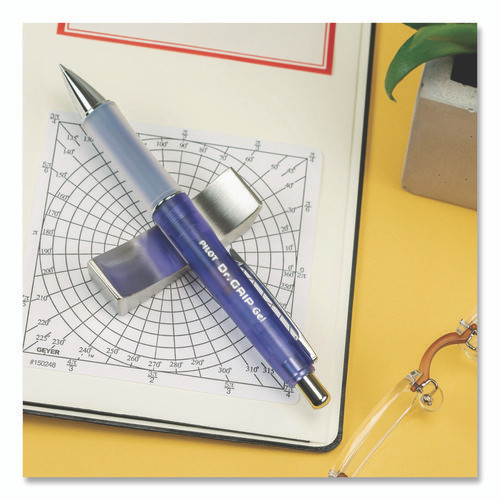 Dr. Grip Gel Pen, Retractable, Fine 0.7 mm, Black Ink, Translucent Purple Barrel