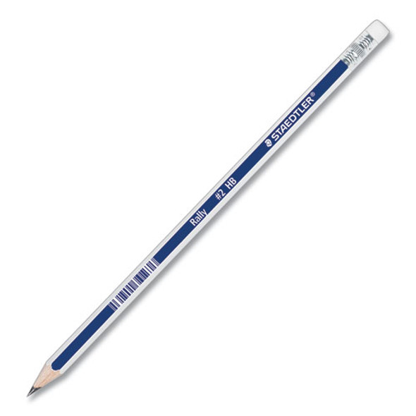 Woodcase Pencil, HB #2, Black Lead, Blue/White Barrel, 12/Pack