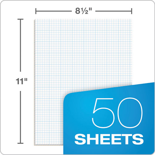 Cross Section Pads, Cross-Section Quadrille Rule (8 sq/in, 1 sq/in), 50 White 8.5 x 11 Sheets