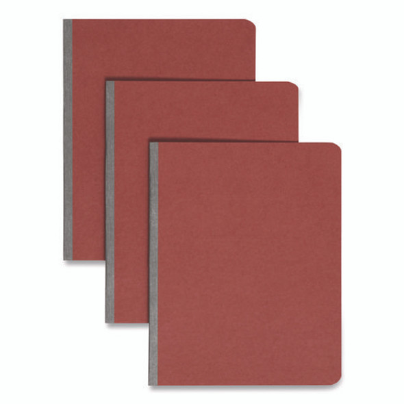 Prong Fastener Pressboard Report Cover, Two-Piece Prong Fastener, 3" Capacity, 8.5 x 11, Red/Red