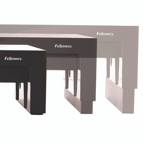 Designer Suites Monitor Riser, For 21" Monitors, 16" x 9.38" x 4.38" to 6", Black Pearl, Supports 40 lbs