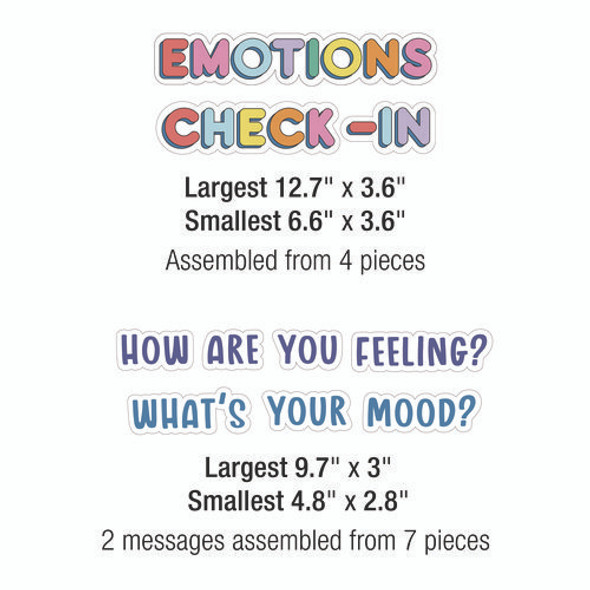 Curriculum Bulletin Board Sets, 46-Piece Set , We Stick Together: Emotions Check-In, 7.9" x 15", Multicolor