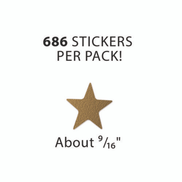 Sticker Valu-Pak, Foil Stars, 686/Pack