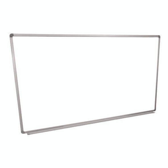 Wall-Mounted Magnetic Whiteboard, 72" x 40", White Surface, Silver Aluminum Frame