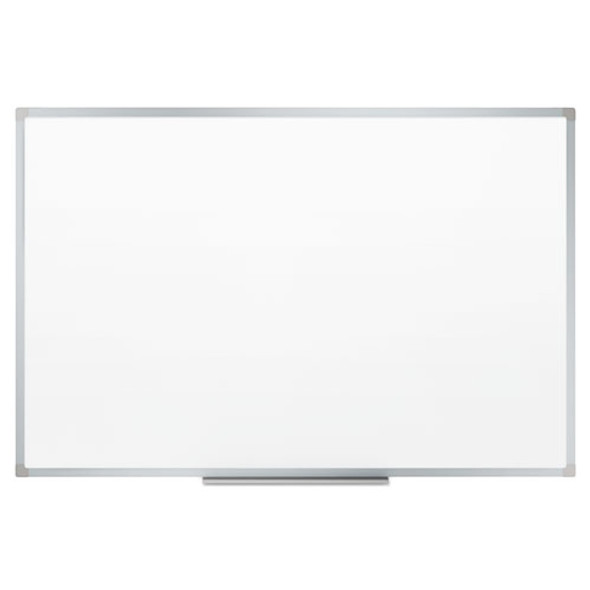 Dry Erase Board with Aluminum Frame, 36" x 24", White Surface, Satin Aluminum Frame