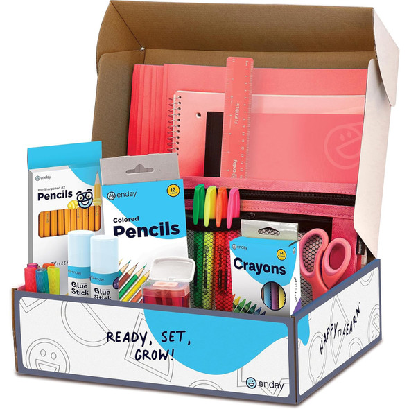 Back to School Supplies Kit for Grades K-5, Red