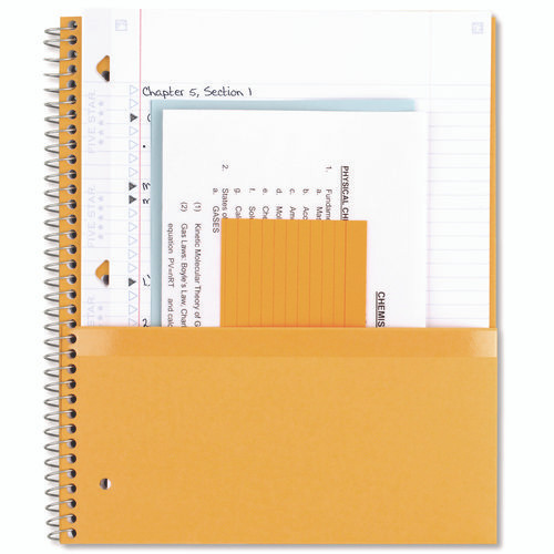 Wirebound Notebook, 3-Subject, Medium/College Rule, Randomly Assorted Cover Color, (150) 11 x 8.5 Sheets