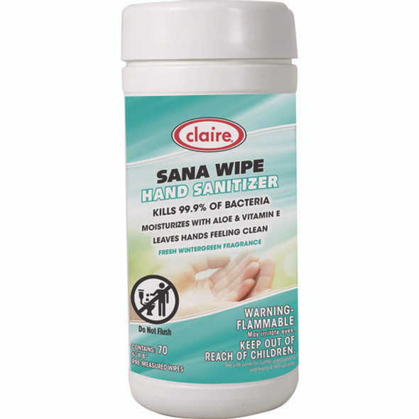 Sana Wipe, 8 x 6, Fresh Wintergreen Scent, White, 6/Carton Sana Wipe, 8 x 6, Fresh Wintergreen Scent, White, 6/Carton