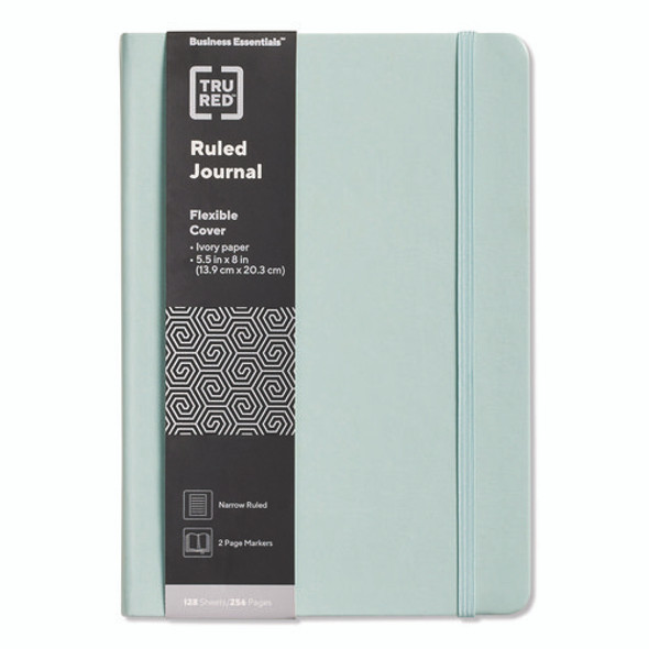 Flexible-Cover Business Journal, 1-Subject, Narrow Rule, Sage Cover, (128) 8 x 5.5 Sheets