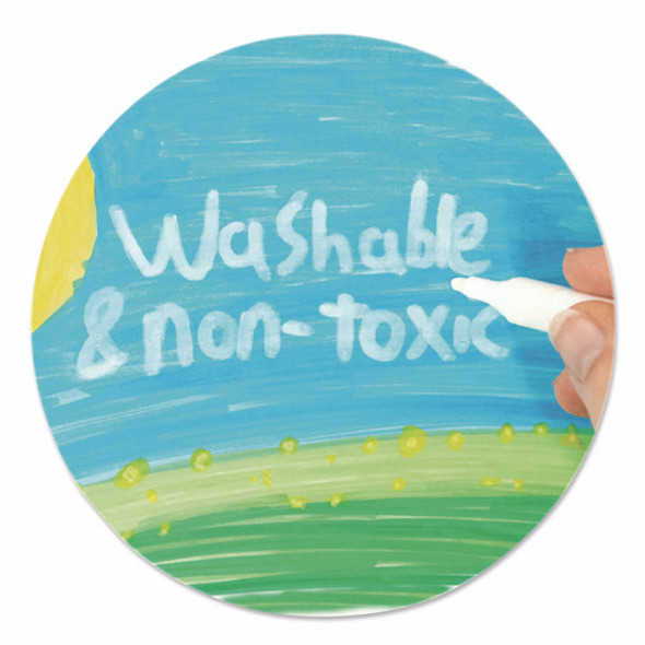 Washable Acrylic Markers, Fine Bullet Tip, Assorted Colors, 36/Pack, 6 Packs/Carton