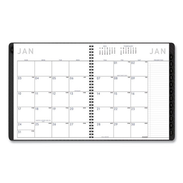 Contemporary Monthly Planner, Premium Paper, 11 x 9, Graphite Cover, 12-Month (Jan to Dec): 2025