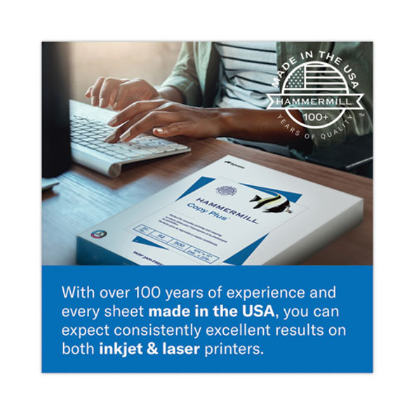 Copy Plus Print Paper, 92 Bright, 20 lb Bond Weight, 8.5 x 11, White, 500 Sheets/Ream, 10 Reams/Carton