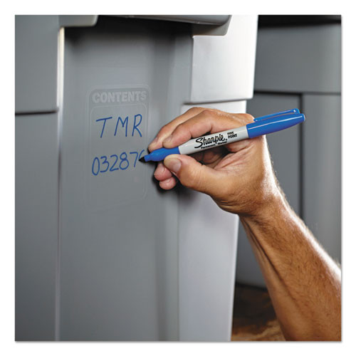 Fine Tip Permanent Marker Value Pack, Fine Bullet Tip, Blue, 36/Pack