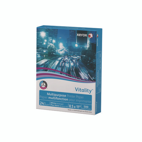 Vitality Multipurpose Print Paper, 92 Bright, 24 lb Bond Weight, 8.5 x 11, White, 500/Ream