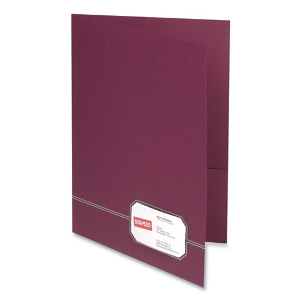Monogram Series Business Portfolio, 0.5" Capacity, 11 x 8.5, Burgundy with Embossed Gold Foil Accents, 4/Pack