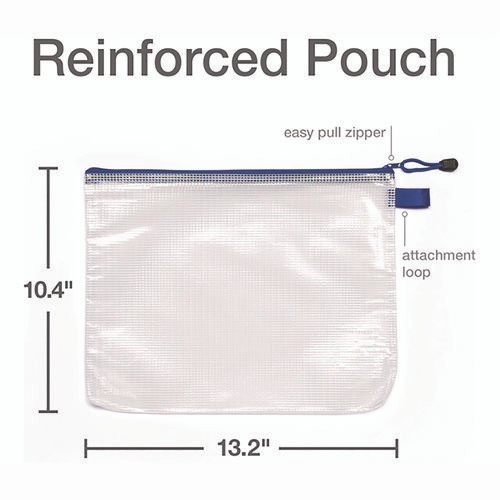 Poly Travel Pouch Set, 13.19" x 10.44", Assorted Colors, 10/Pack