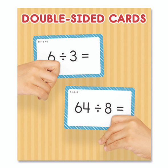 Division 0 to 12 Flash Cards, 3.25 x 5.25, Assorted Colors, 54 Cards