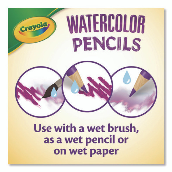 Watercolor Pencil Classpack Set, 3.3 mm, 2B, Assorted Lead and Barrel Colors, 240/Pack