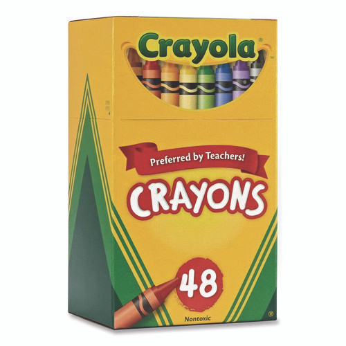 Classic Color Crayons in Flip Top Box with Tiered Sleeves, 48 Colors/Box