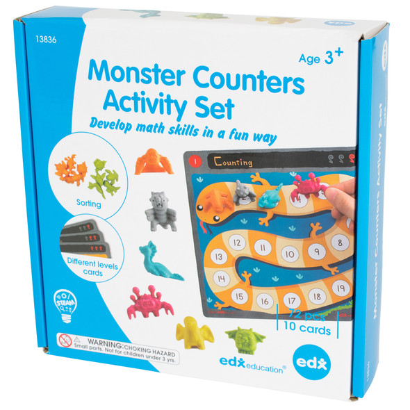 Monster Counters Activity Set - Set of 36 - 10 Double-Sided Activity Boards Monster Counters Activity Set - Set of 36 - 10 Double-Sided Activity Boards