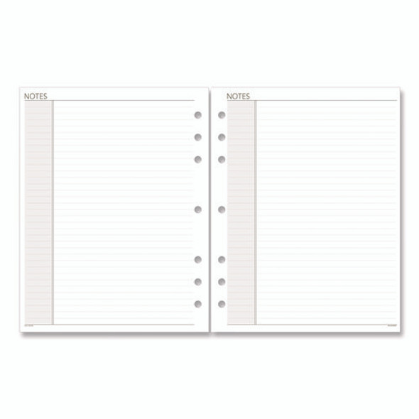 Lined Notes Pages for Planners/Organizers, 8.5 x 5.5, White Sheets, Undated, 30 Sheets
