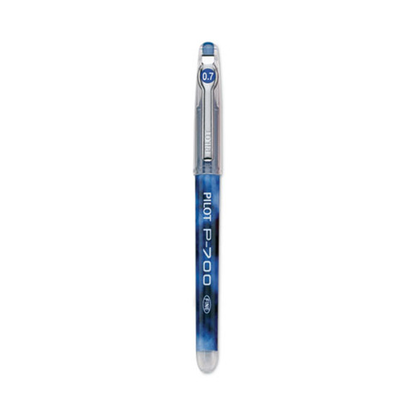 Precise P-700 Gel Pen, Stick, Fine 0.7 mm, Blue Ink, Blue Barrel, Dozen