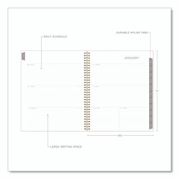 Kelly Ventura Mimosa Weekly/Monthly Planner, Luscious Lemons Artwork, 11 x 8.5, Yellow/White Cover, 12-Month (Jan-Dec): 2025