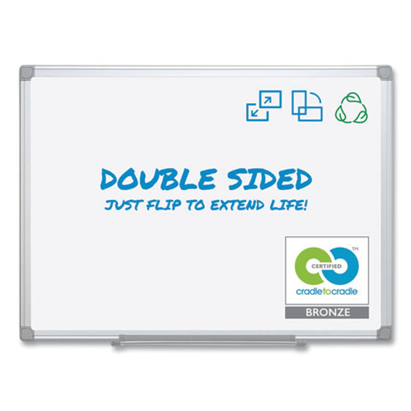 Earth Silver Easy Clean Dry Erase Boards, 96" x 48", White Surface, Satin Aluminum Frame