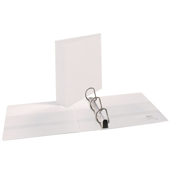 Heavy-Duty Non Stick View Binder with DuraHinge and Slant Rings, 3 Rings, 2" Capacity, 11 x 8.5, White, (5504)