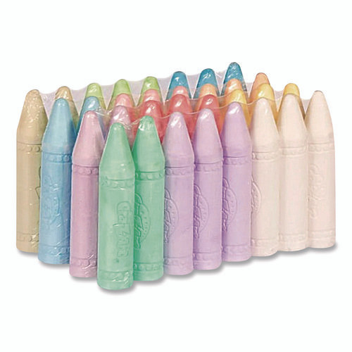 Washable Sidewalk Chalk, 12 Assorted Colors, 32 Sticks/Box
